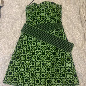 TD Dixon Strapless Embroidered Dress